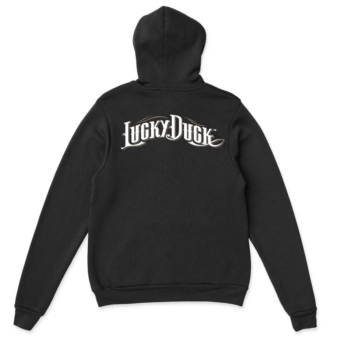 LD Script Back White Font Hoody