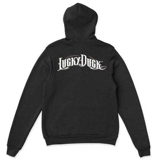 LD Script Back White Font Hoody