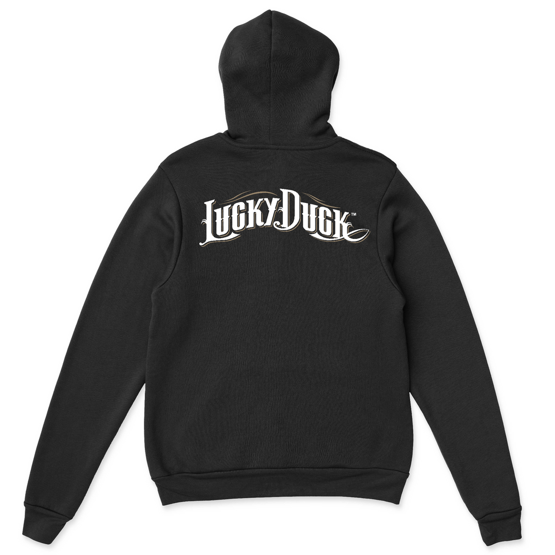LD Script Back White Font Hoody