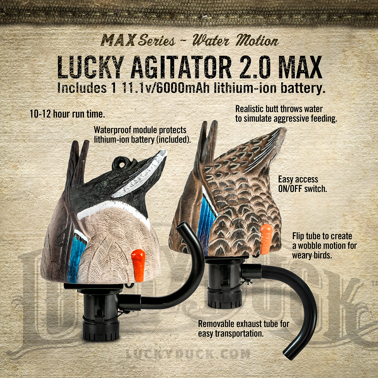 Shop HDI Agitator 2.0 Max for Aggressive Water Motion – Lucky Duck