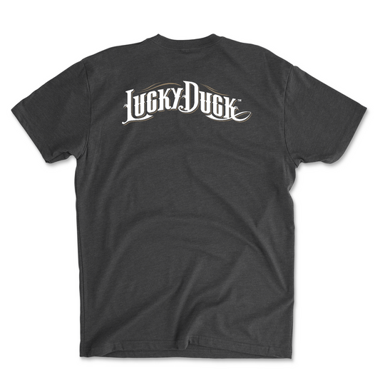 LD Script Back White Font T-Shirt